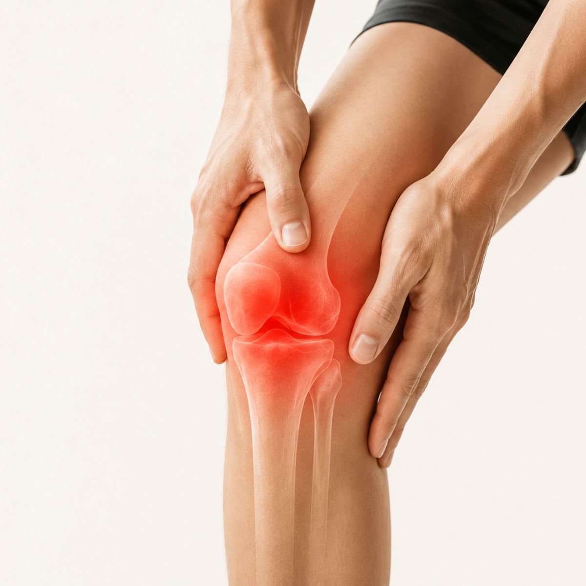 Knee pain bracing support — landing page hero
