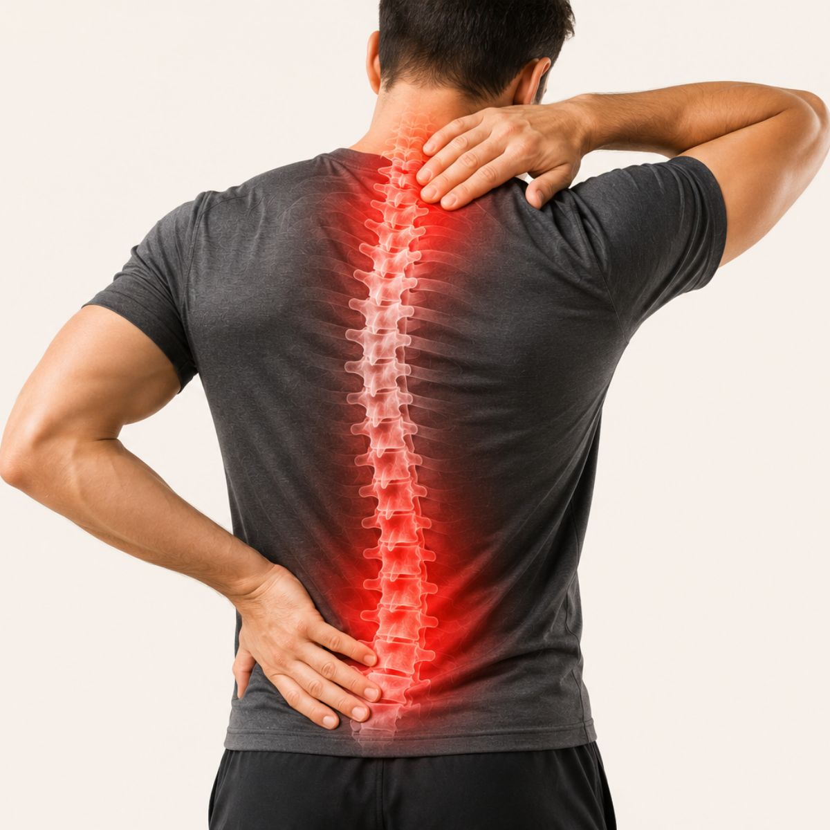 Spine and back pain bracing support — landing page hero